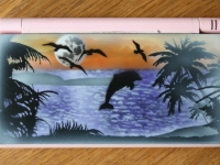 Dolfijn airbrushwerk op nintendo DS